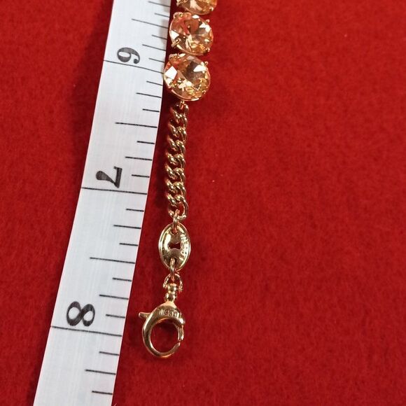 Fossil Gold tone metal/largeGold tone Rhinestone Bracelet - Picture 4 of 8